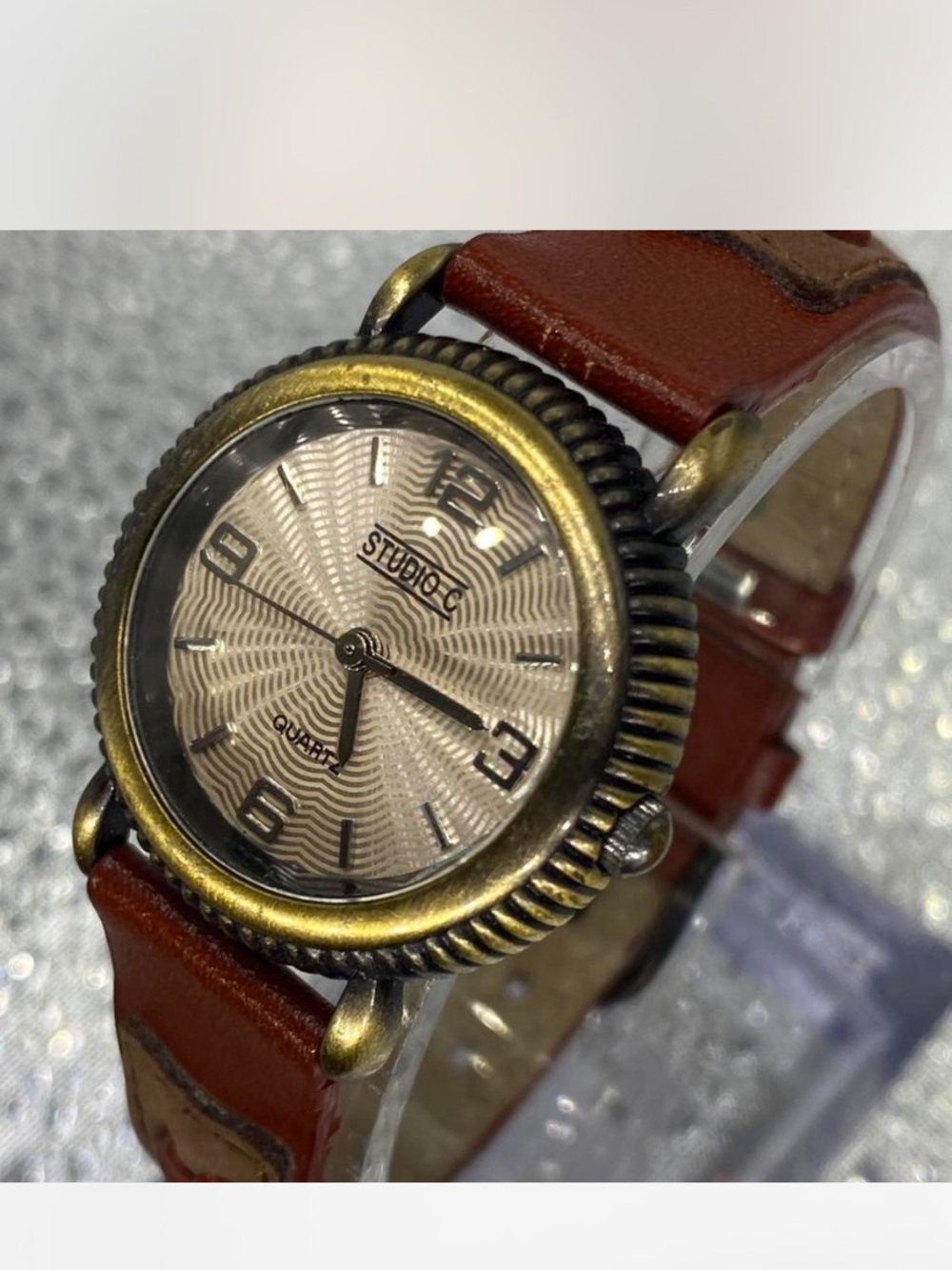 Southwestern ^^^ Studio C *** Quartz watch ^*^ Tan leather band ***
